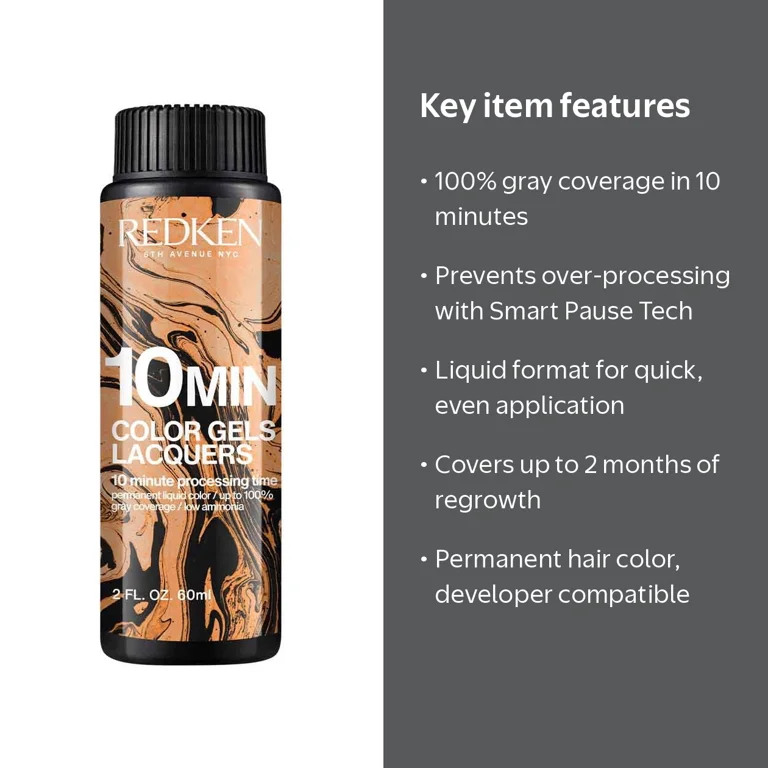 Redken, Color Gels Lacquers, 10 Minute Permanent Liquid Hair Color