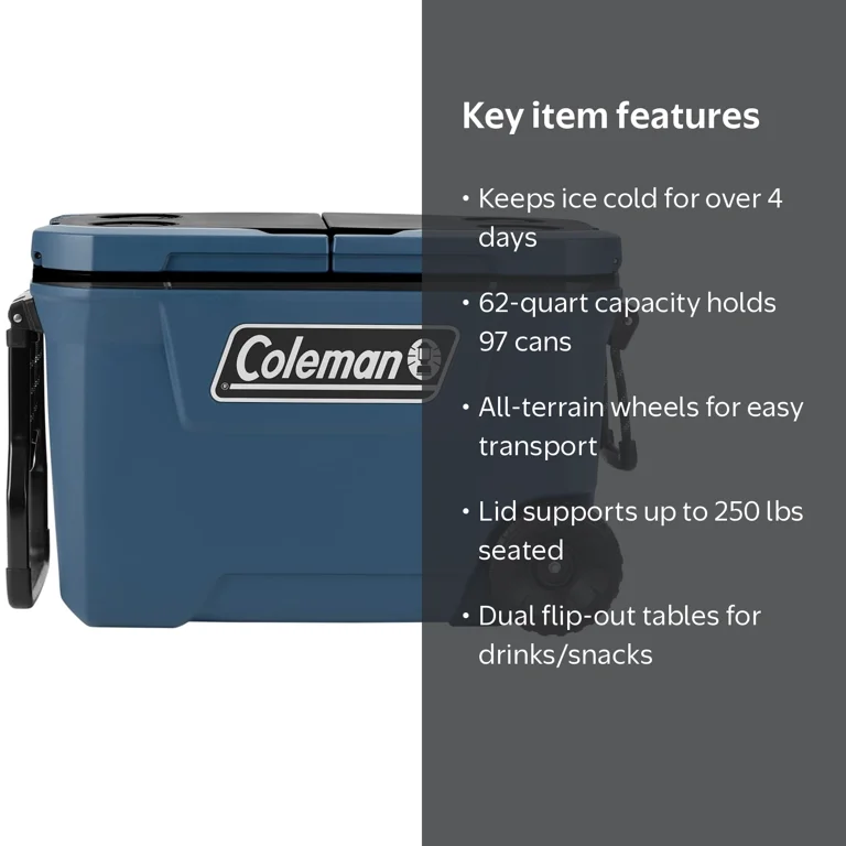 Coleman Flex 'N Go 62 QT Cooler, Large Portable Cooler for Camping