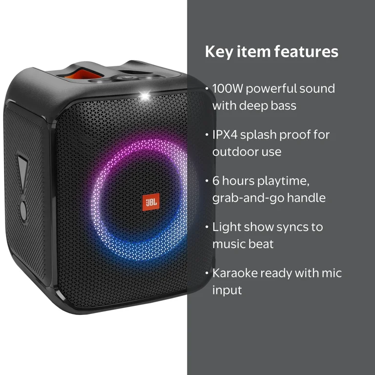 JBL Partybox Encore Essential, Portable Party Speaker, 100W