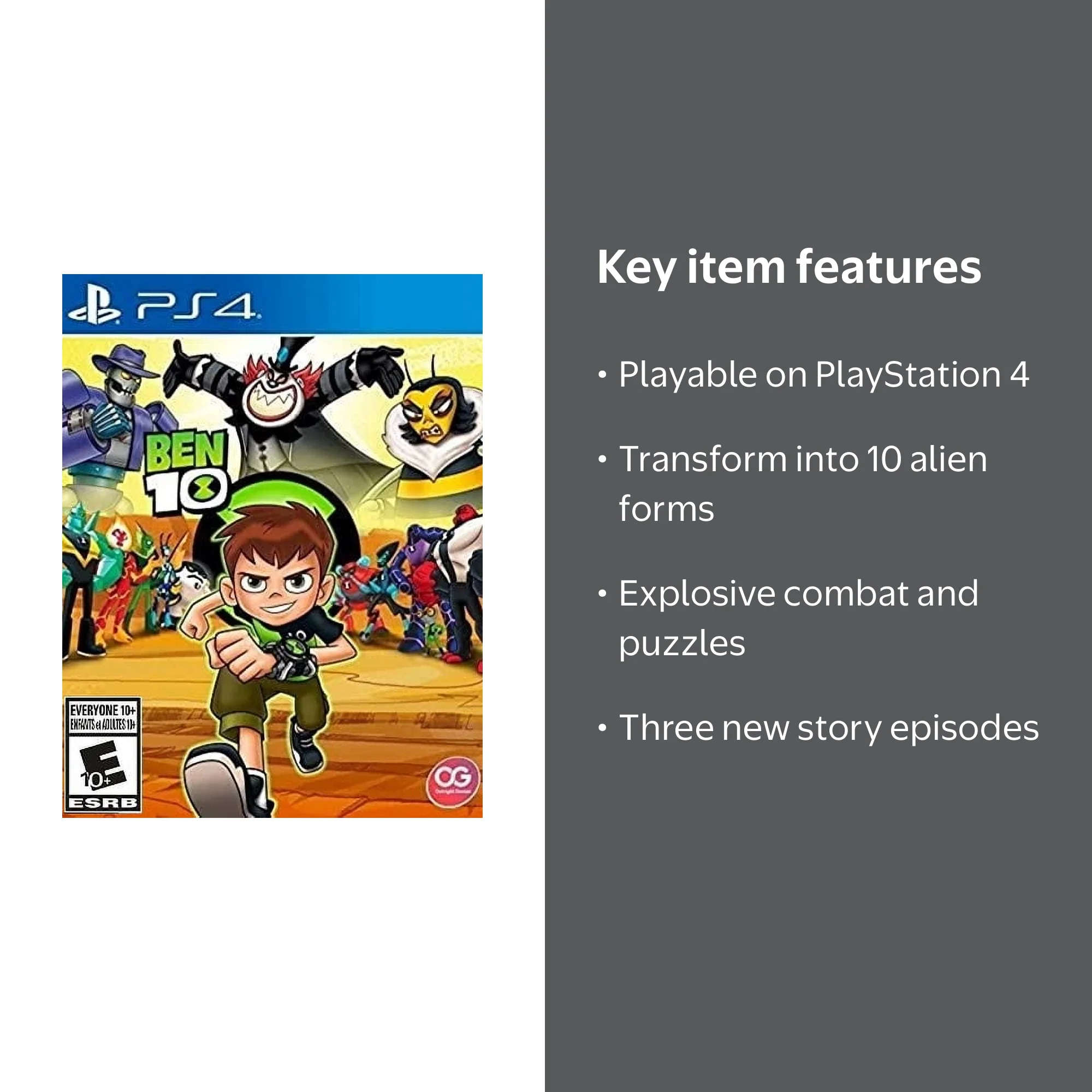 Ben 10, PlayStation 4 Game, Alien Battle Pack, Fight Villains