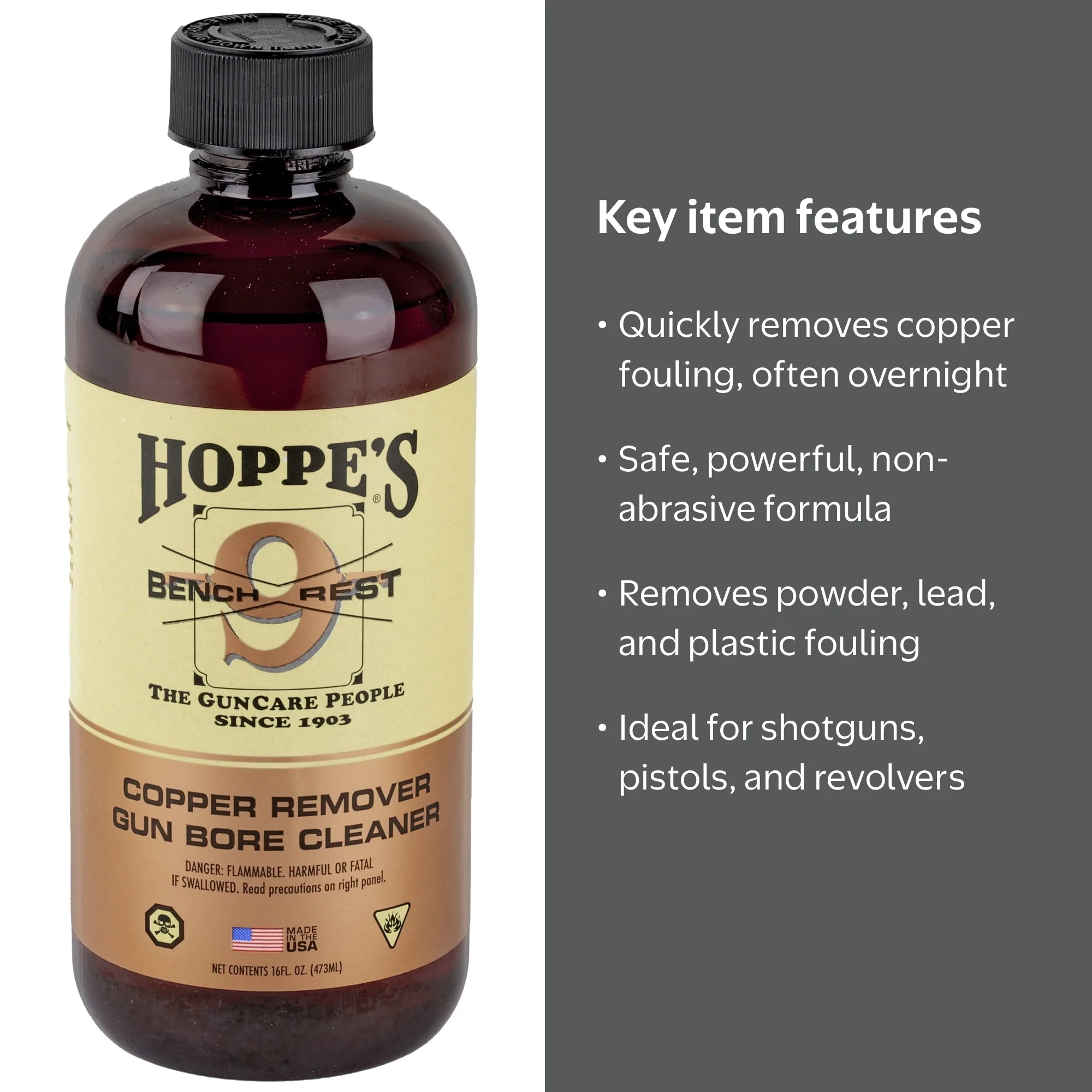 Hoppes No. 9 Bench Rest Copper Gun Bore Cleaner - Walmart.com