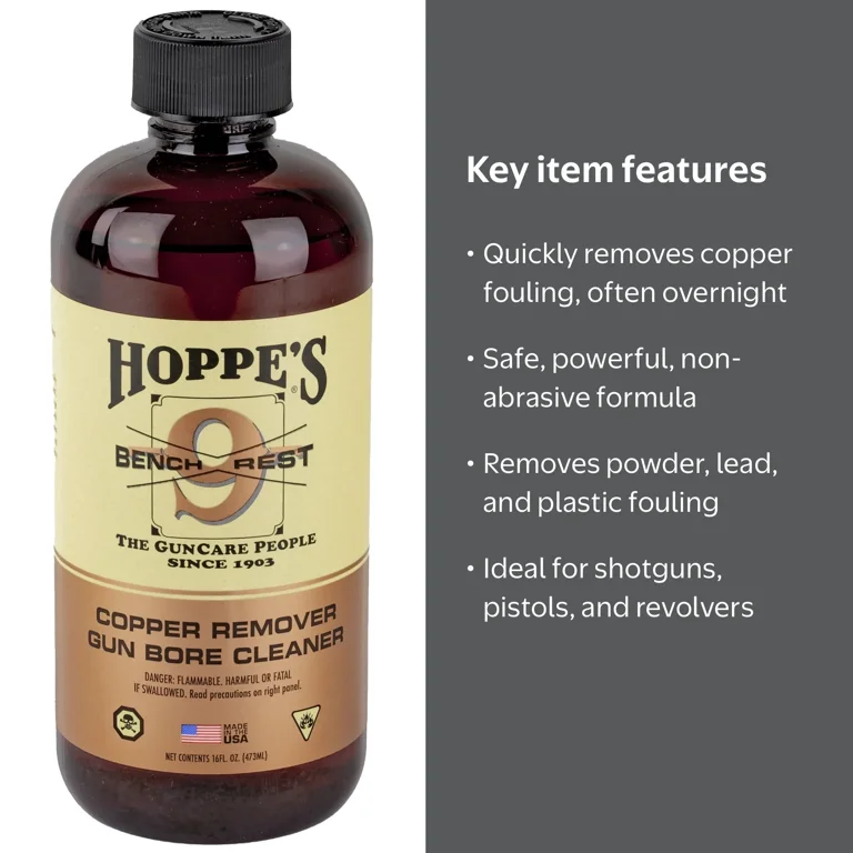 Hoppes No. 9 Bench Rest Copper Gun Bore Cleaner - Walmart.com
