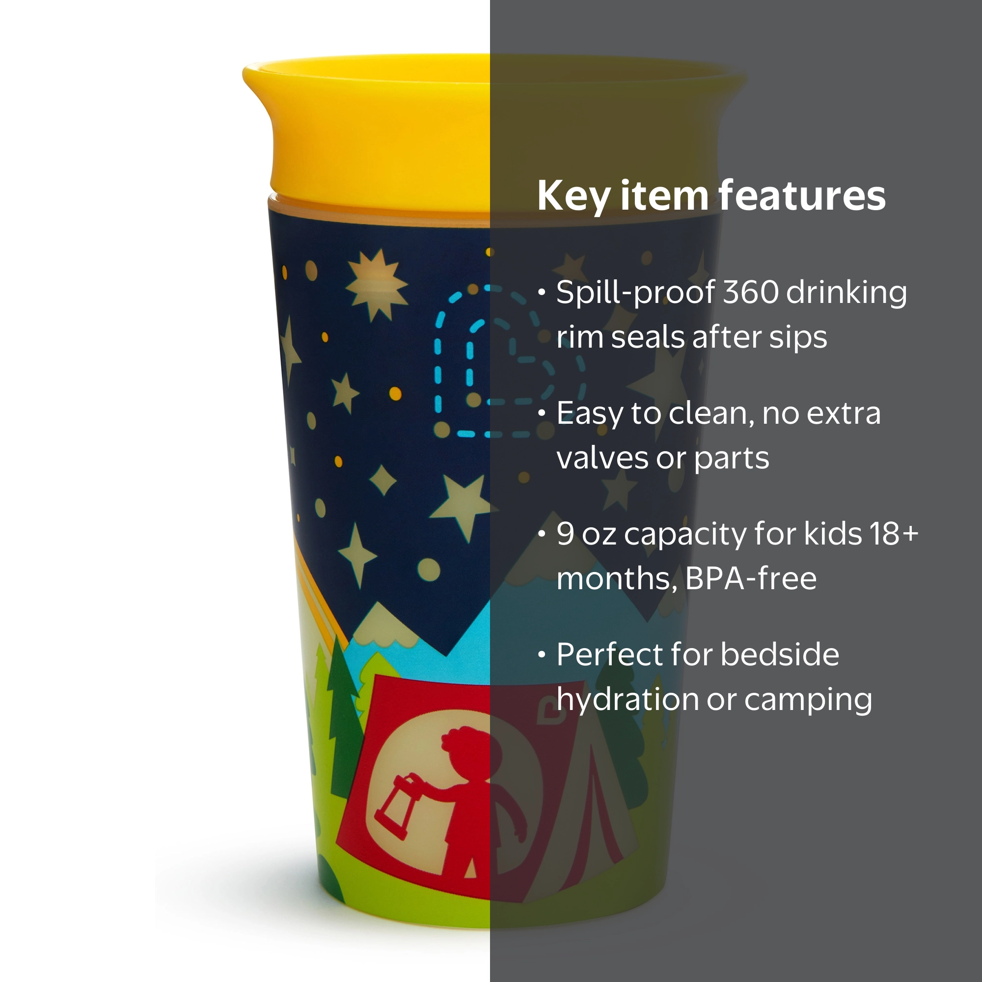 Munchkin® Miracle® 360° Glow in the Dark Toddler Sippy Cup, 9 oz