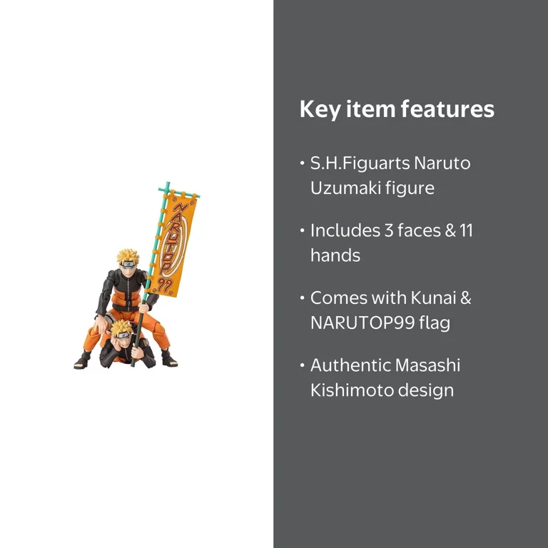 SH Figuarts - Naruto Uzumaki - Naruto 99 Edition - Walmart.com