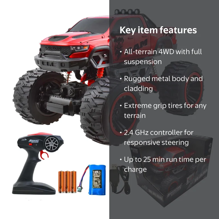 Adventure Force 1:10 Ram Truck Radio Controlled Vehicle - Walmart.com