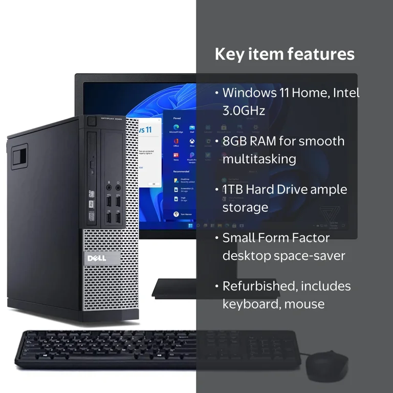 Restored Dell OptiPlex 7010 Windows 11 Professional Desktop