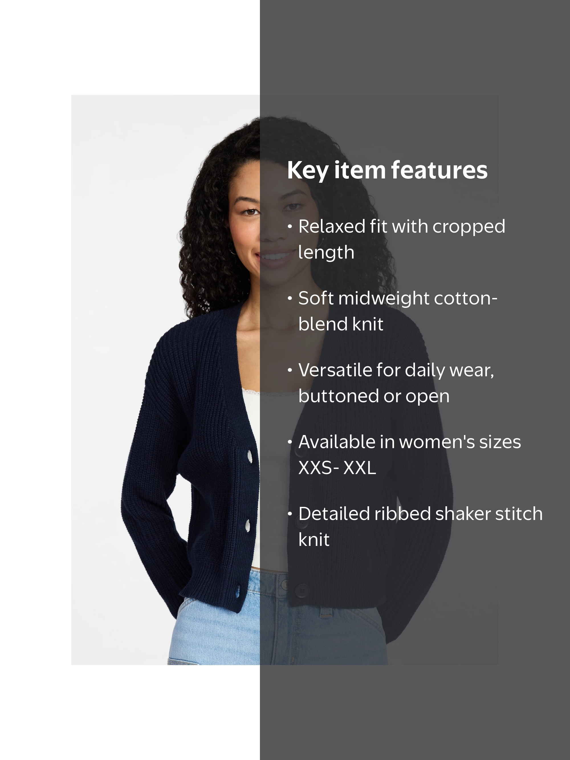 No Boundaries Cropped Knit Cardigan, Women's XXS-XXL - Walmart.com