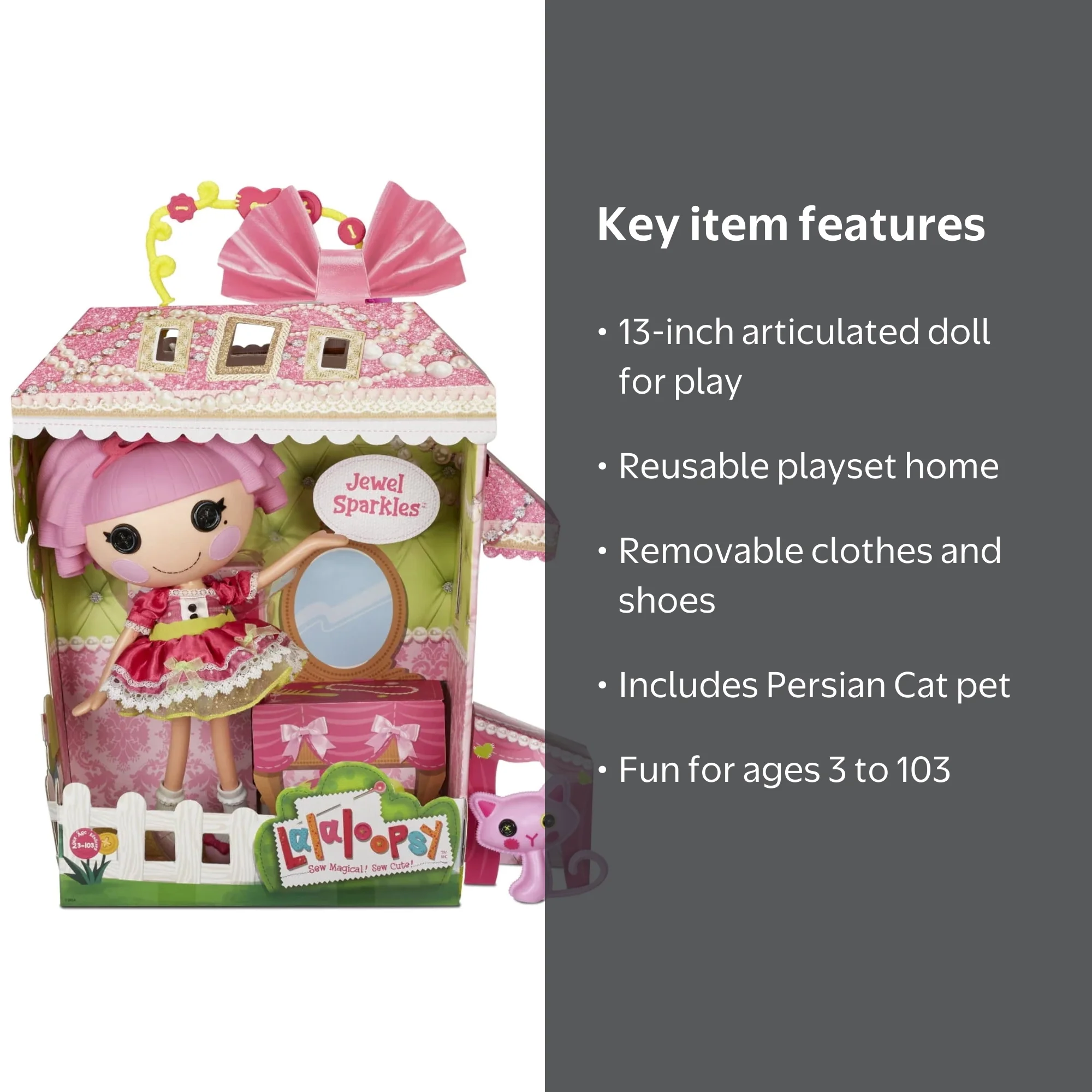 Lalaloopsy Princess Jewel Sparkles Doll Set, 13
