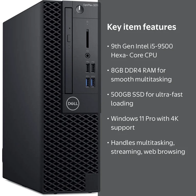 Dell Optiplex 3070 Desktop Computer | Intel i5-9500 (3.2) | 8GB