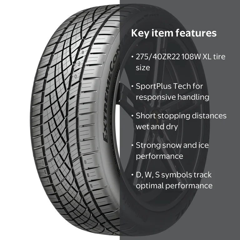 Continental, Passenger Tire, 275/40ZR22 108W XL, All Season