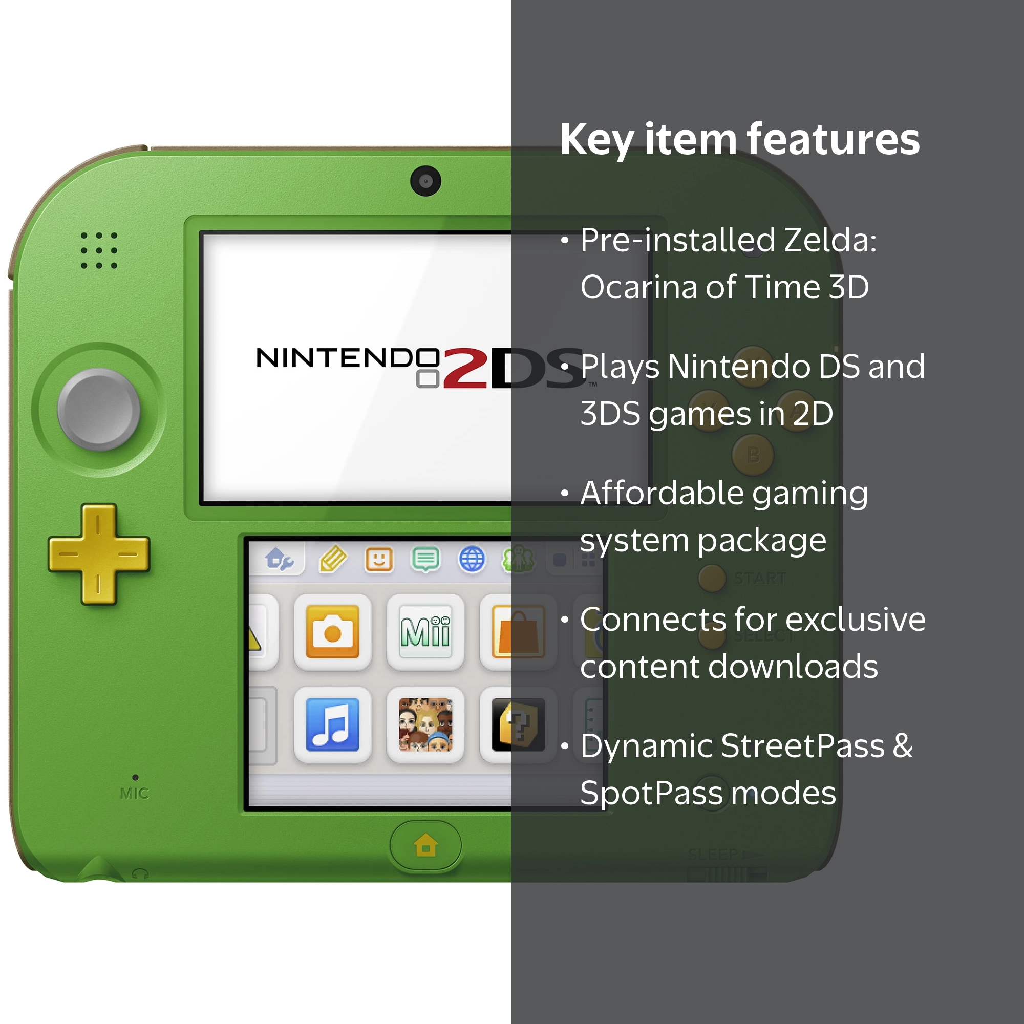 Nintendo 2DS System with The Legend of Zelda: Ocarina of Time 3D