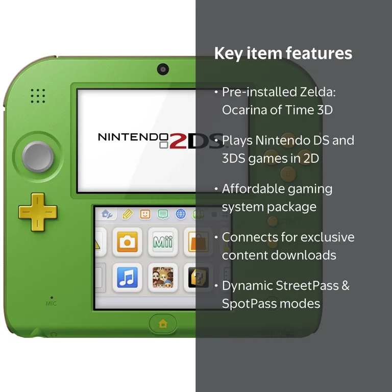 Nintendo 2DS System with The Legend of Zelda: Ocarina of Time 3D