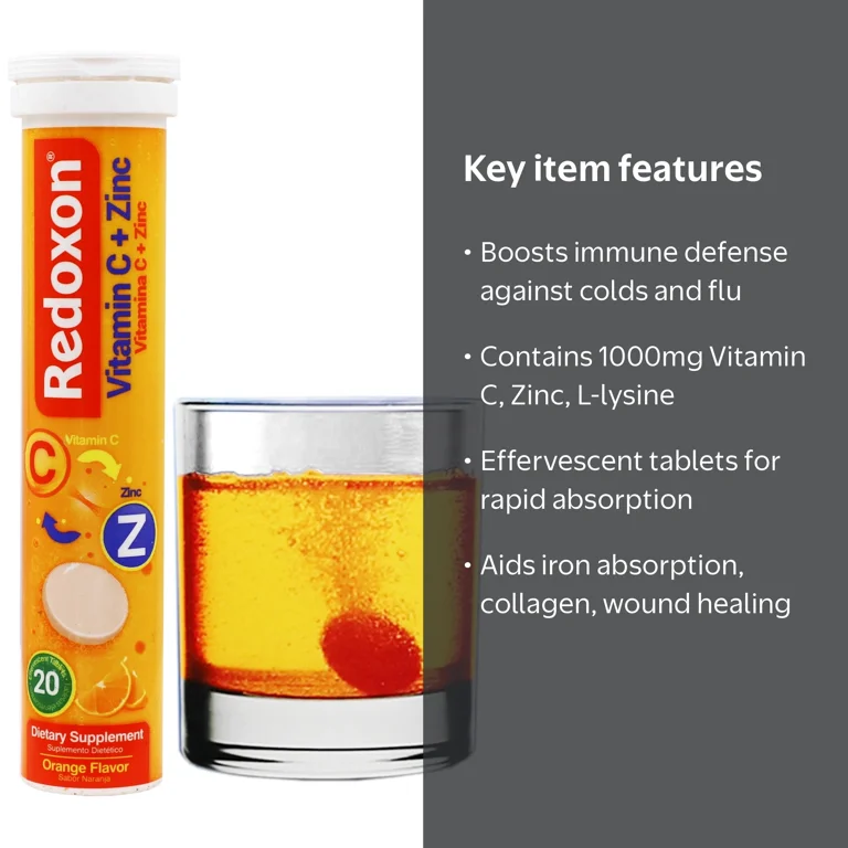 Redoxon Vitamin C Zinc Effervescent Tablets to Support Immune