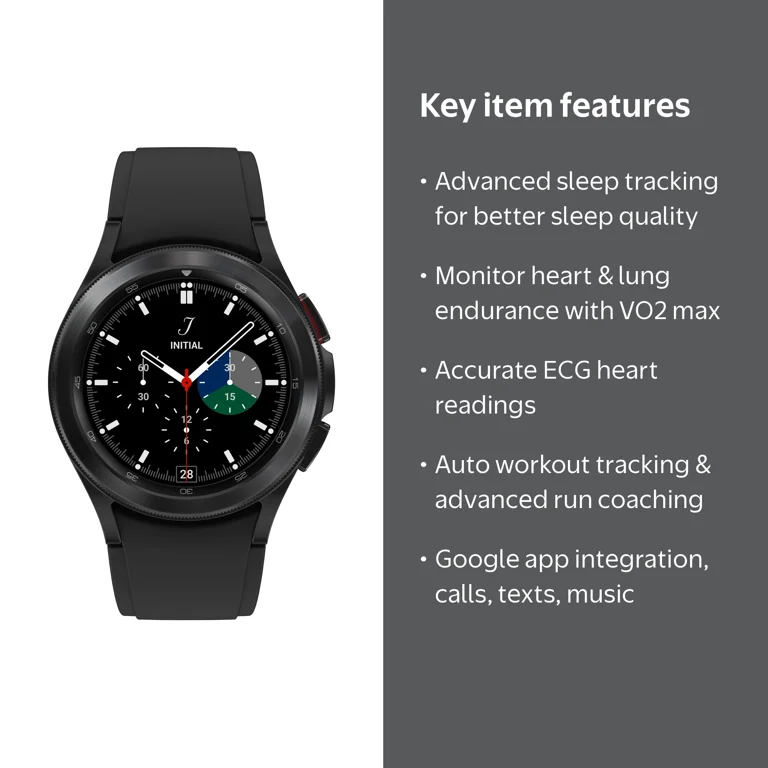 Samsung, Galaxy Watch4 Classic Smart Watch, 42mm, Bluetooth, Black