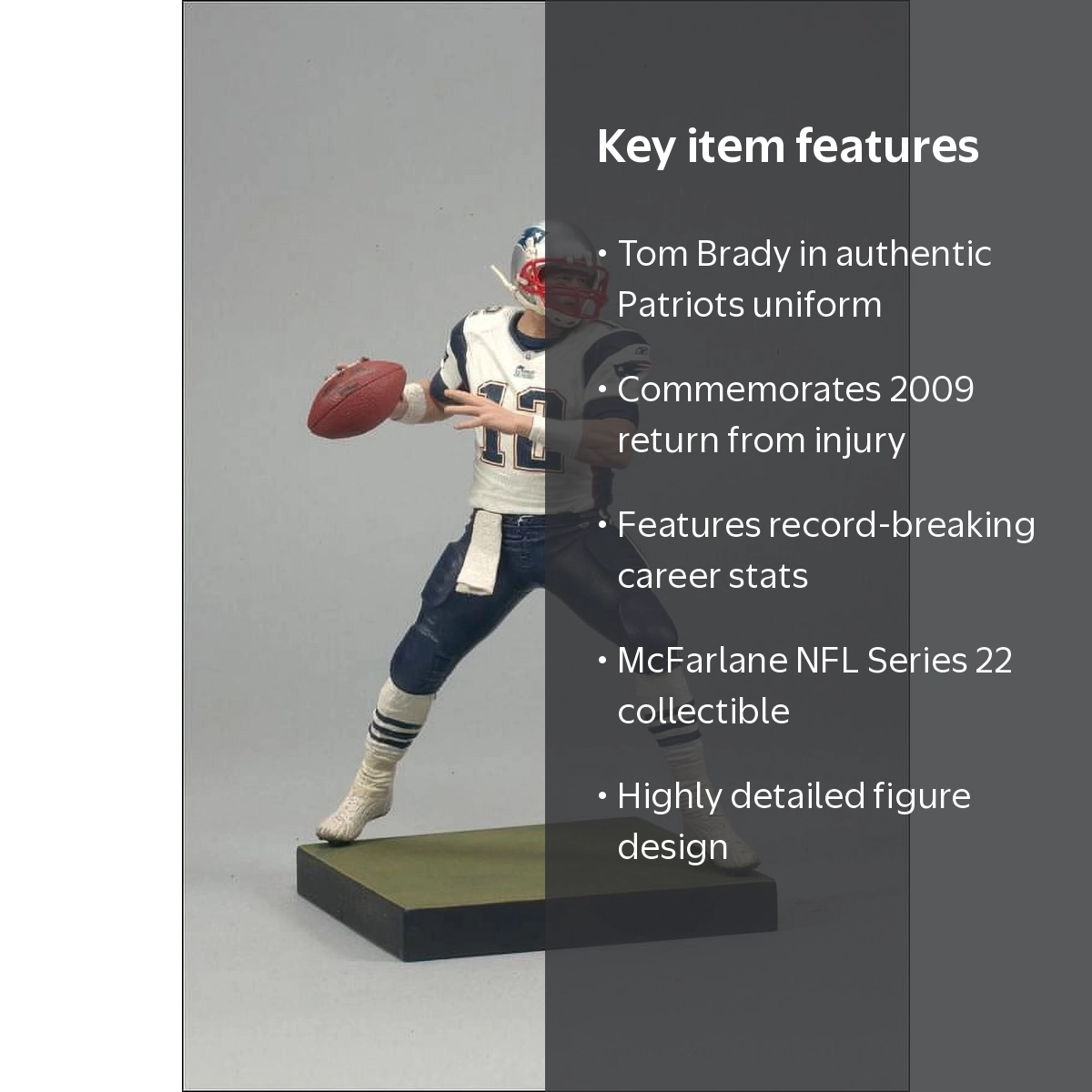 Mcfarlane Toys NFL Series 22 Figure, Tom Brady, New England