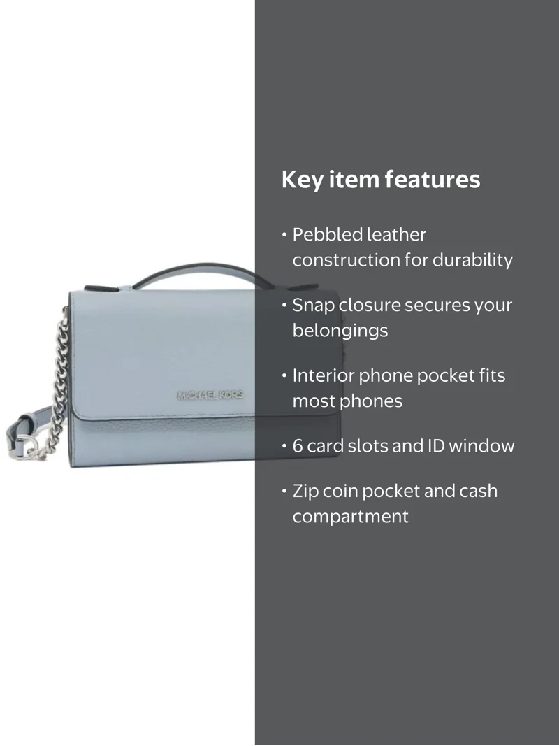 Michael Kors Womens Jet Set Travel Snap Closure Multifunction