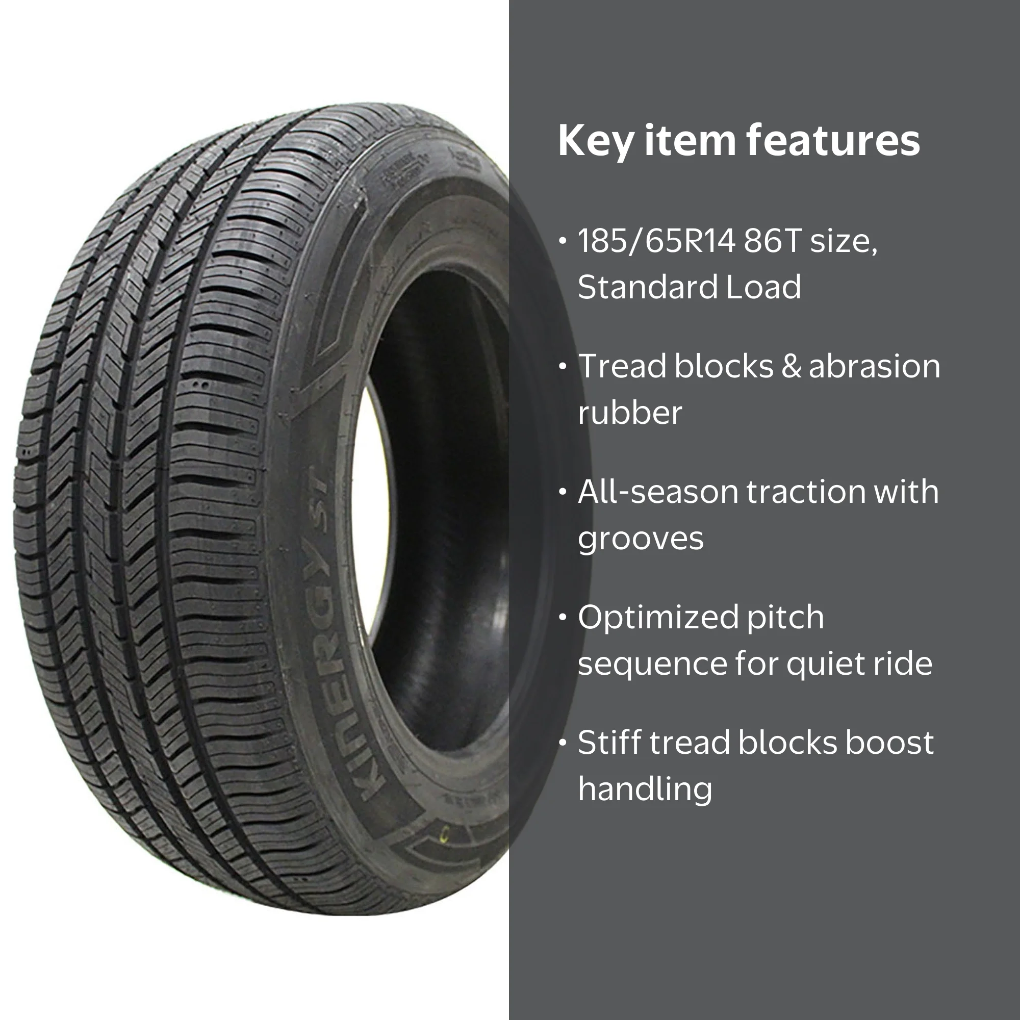 Hankook Kinergy ST H735 All-Season Passenger Tire, 185/65R14 86T