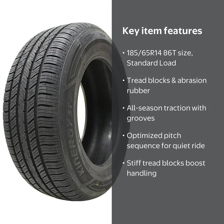 【tktk②】④H25.5+⑤H25.5+⑧H19+ 45.5×33×28 Hankook Kinergy ST H735 All-Season Passenger Tire, 185/65R14 86T