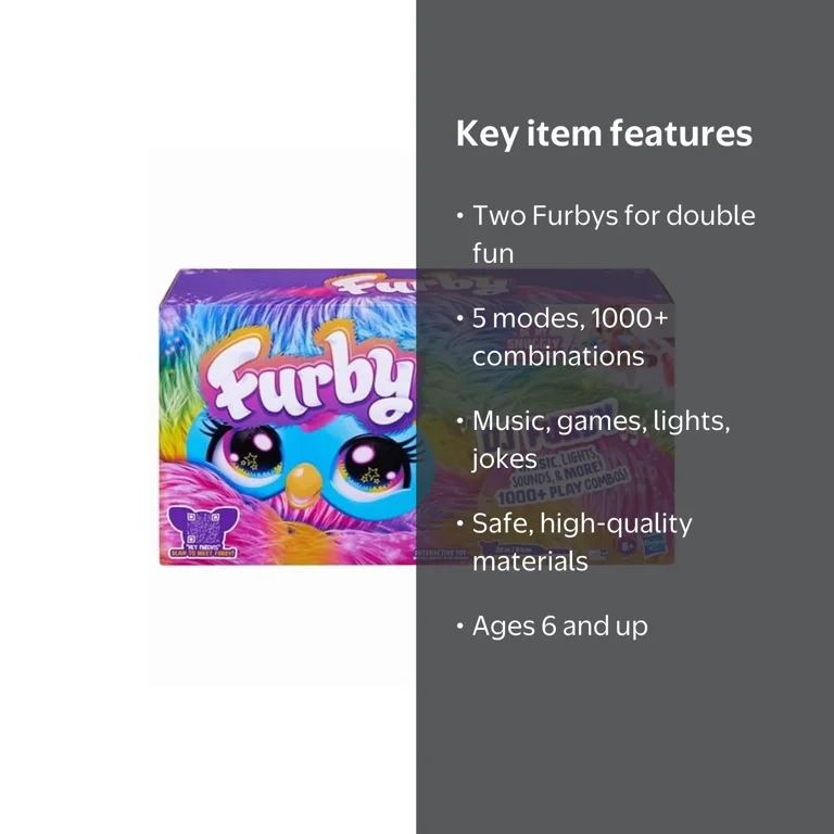 Hasbro HSBG0668 Furby DJ Furby Plush Toys - 2 Piece - Walmart.com