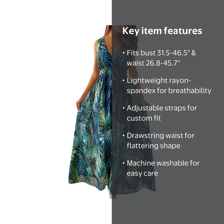 ladies tropical print dresses YABCSAZ Womens Summer Maxi Dress, Floral Print, Sleeveless V-Neck, High Waist, Flowy Sundress vacation dinners YABCSAZ Womens Summer Maxi Dresses,