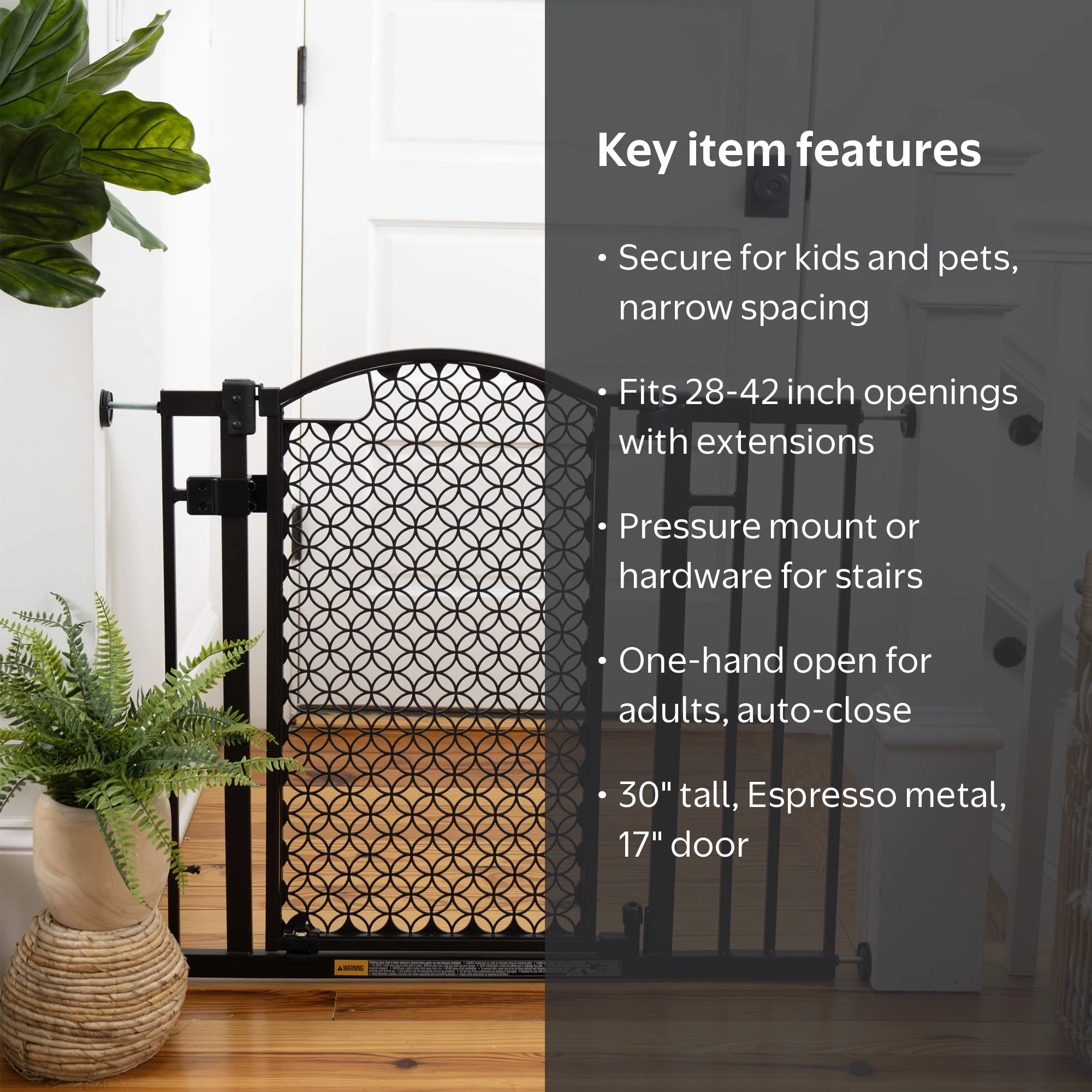 Ingenuity Doorway 42W Series Dog and Baby Gate - Espresso