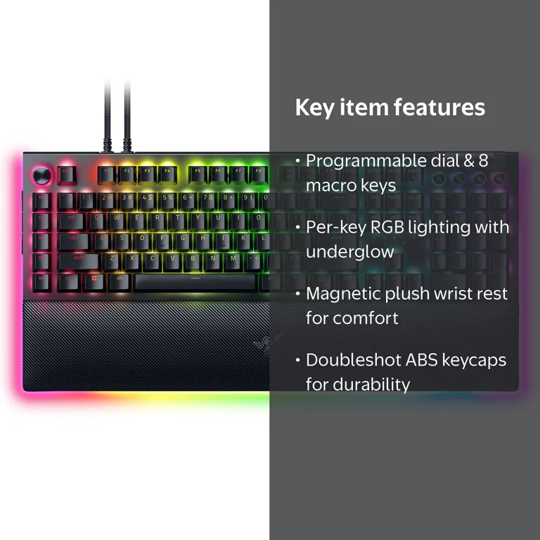 Razer BlackWidow V4 Pro Wired Mechanical Gaming Keyboard, RGB