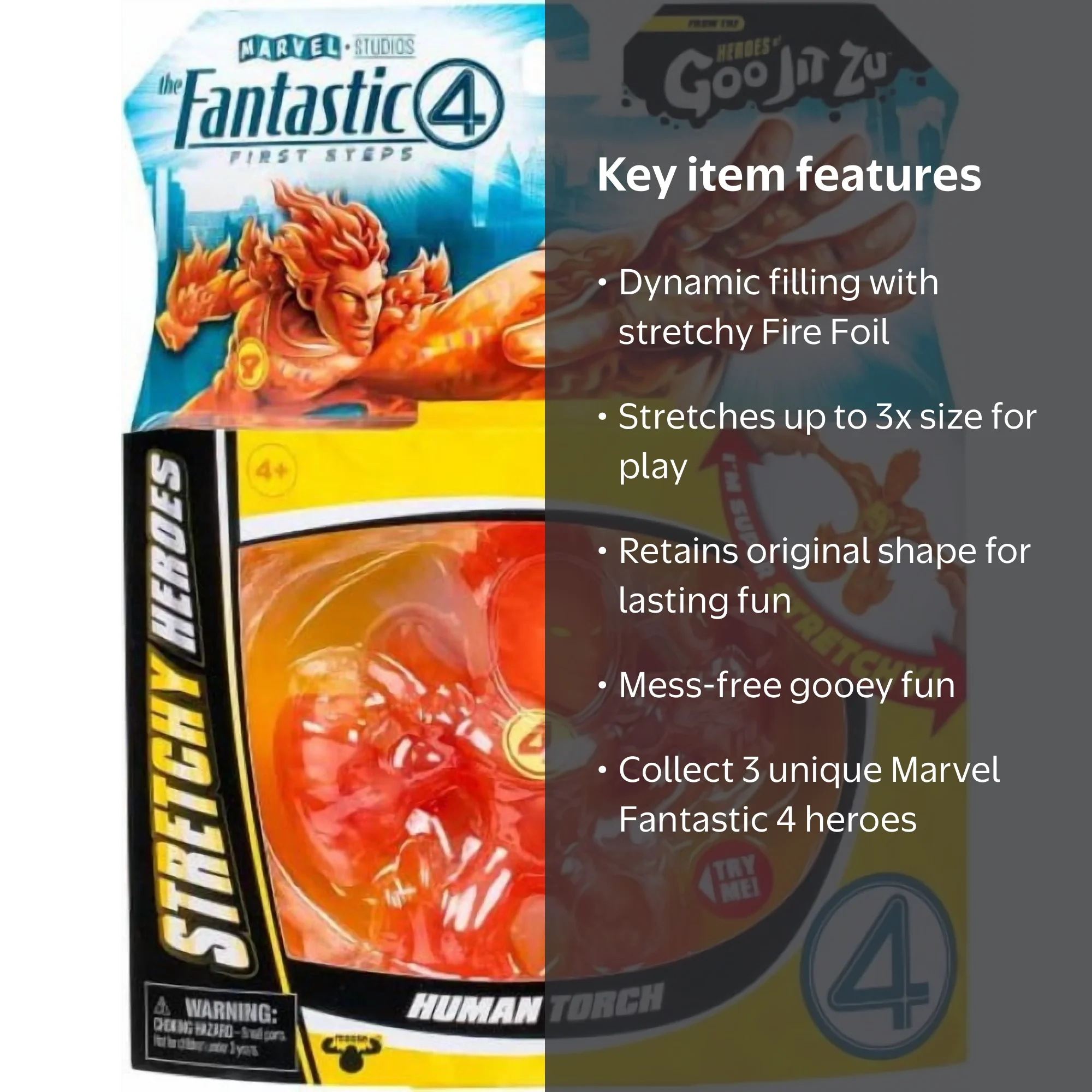 Heroes of Goo Jit Zu Fantastic Four Human Torch Action Figure