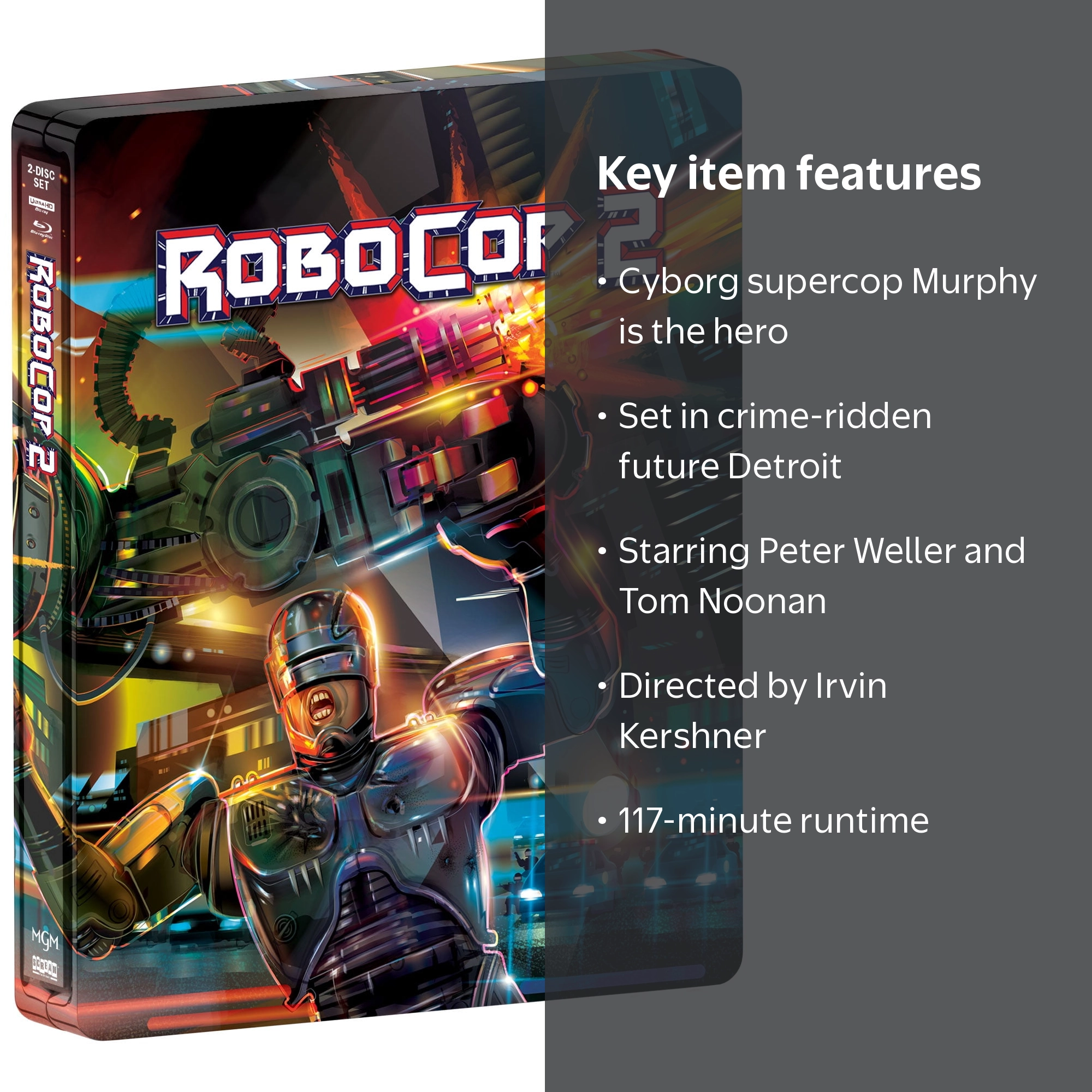 Shout! Factory, RoboCop 2 Steelbook, Sci-Fi Sequel - Walmart.com