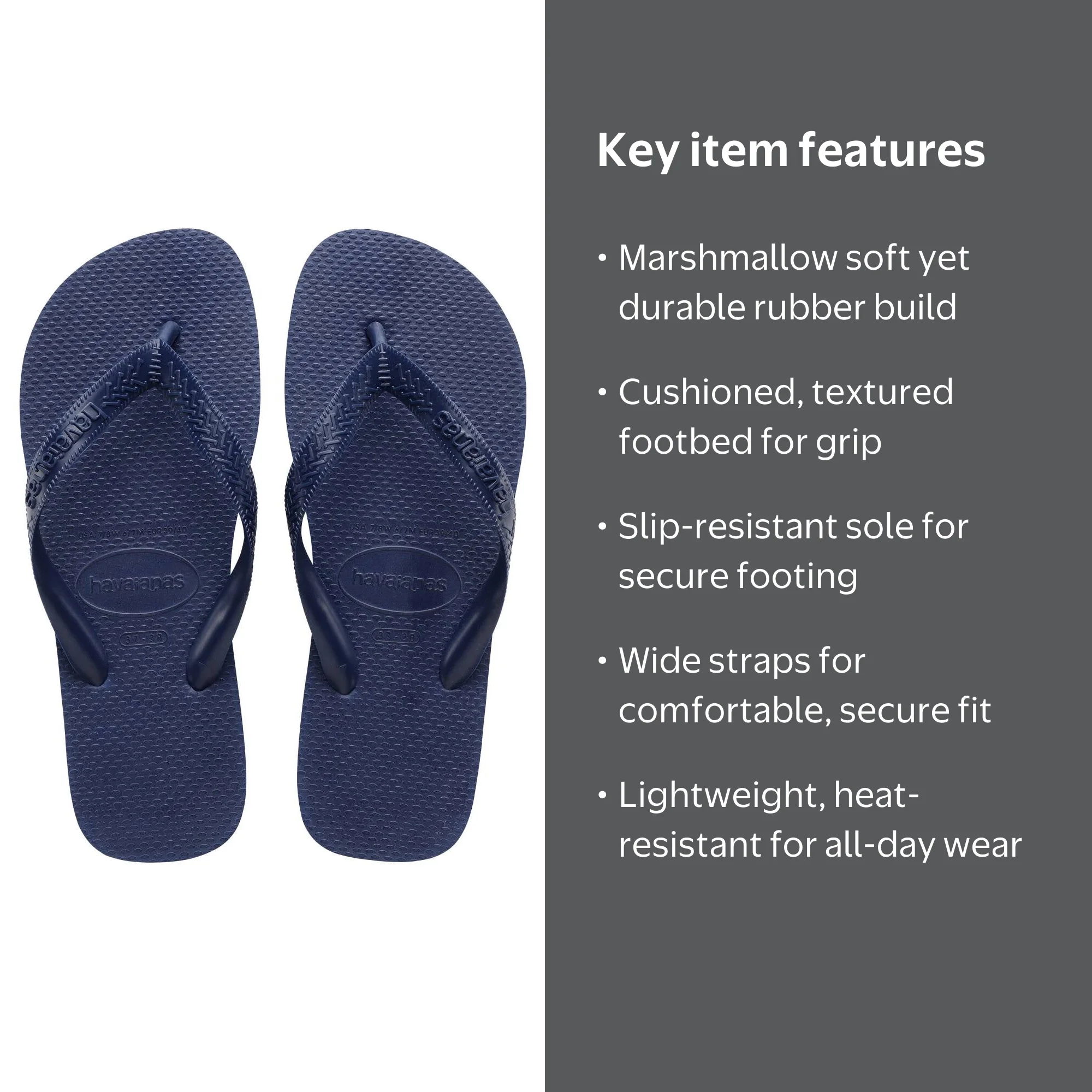 Havaianas, Flip Flops, Navy Blue Men