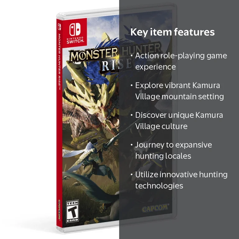 Capcom, Monster Hunter Rise, Nintendo Switch 013388410194, Action