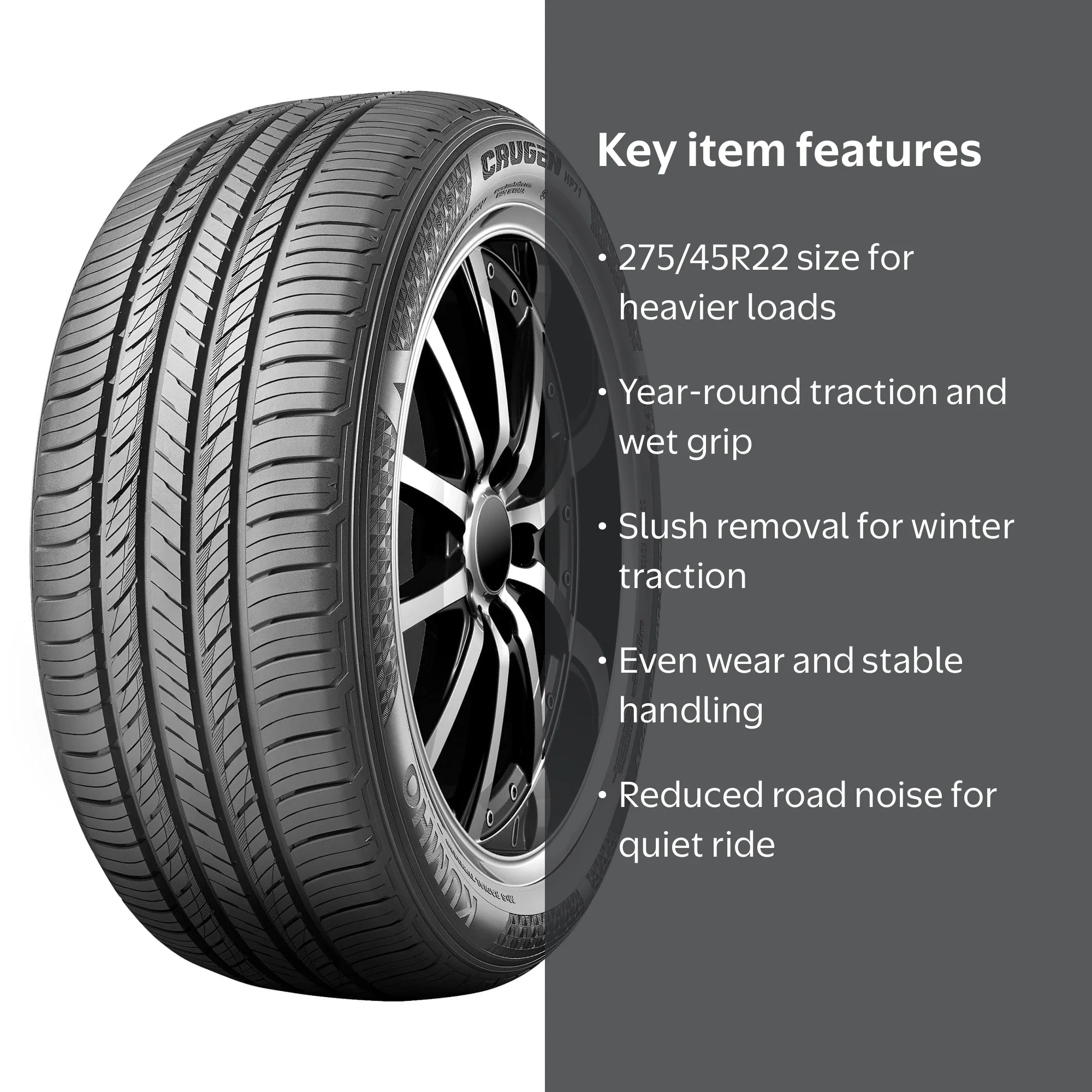 Kumho Crugen HP71 All Season 275/45R22 112V XL SUV/Crossover Tire