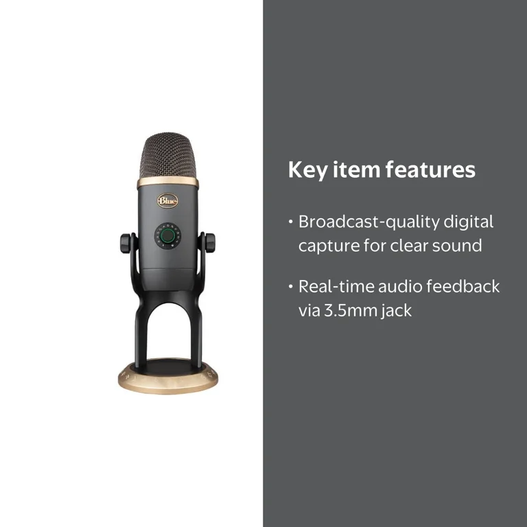 Blue Microphones Blue Yeti X WoW Edition USB Microphone, Black