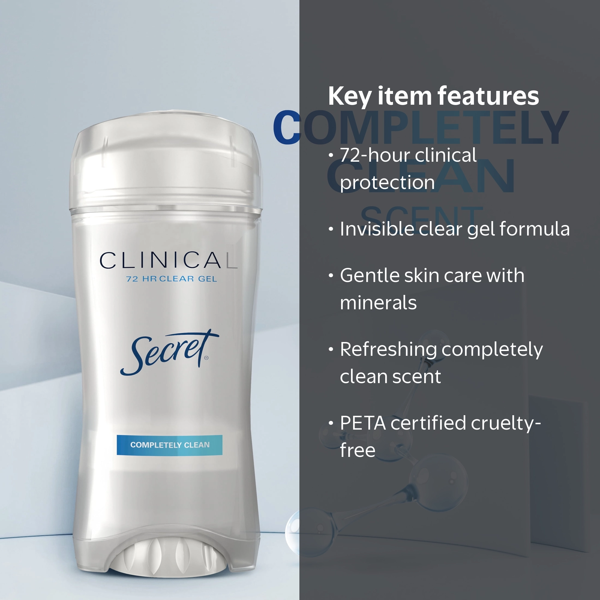 Secret Clinical Strength Clear Gel Antiperspirant and Deodorant