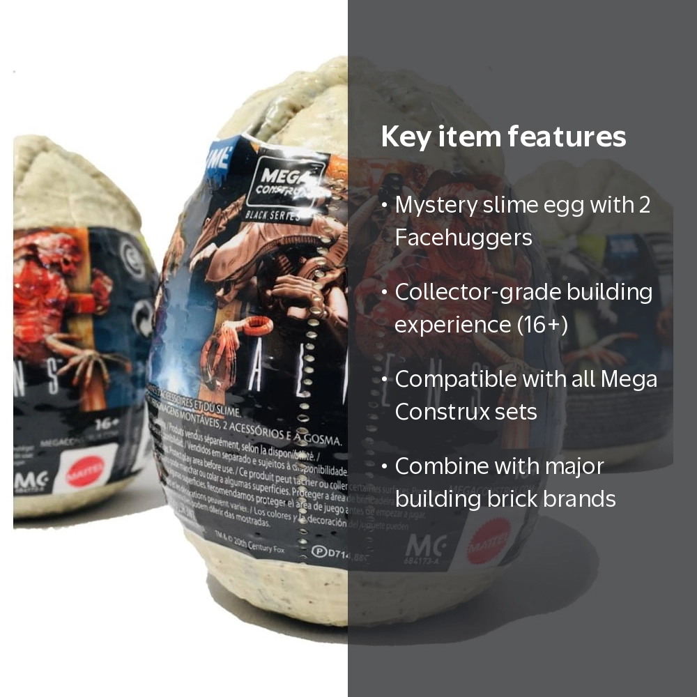 Mattel Xenomorph Egg Toy Set with Buildable Figures and