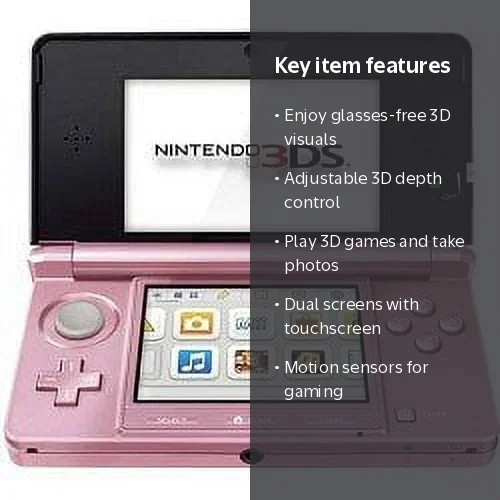 Nintendo, Nintendo 3DS, Pink, Handheld Console with 3D Technology