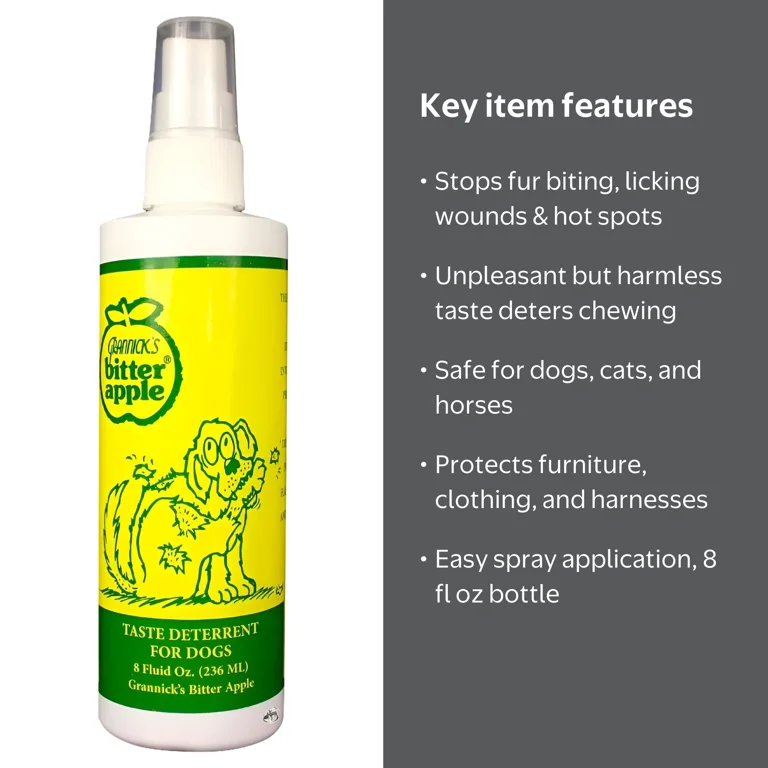 Grannick's Bitter Apple, No Chew Spray, 8oz, Dogs Cats Horses