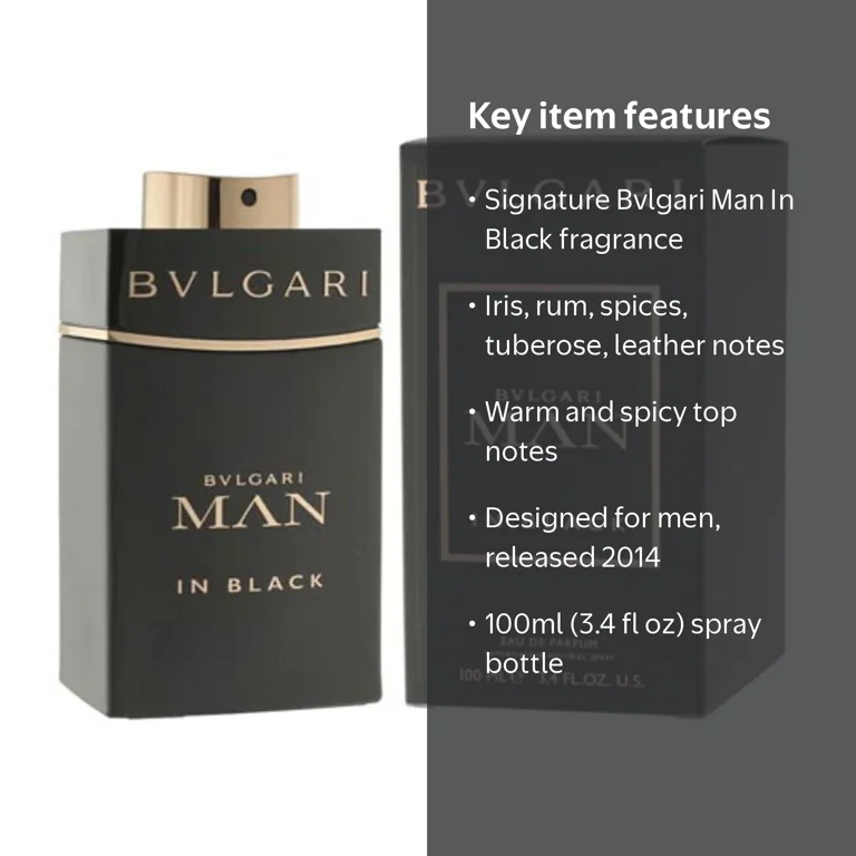 Bvlgari, Man In Black Edp Spray for Men, 100ml/3.4oz, Leather