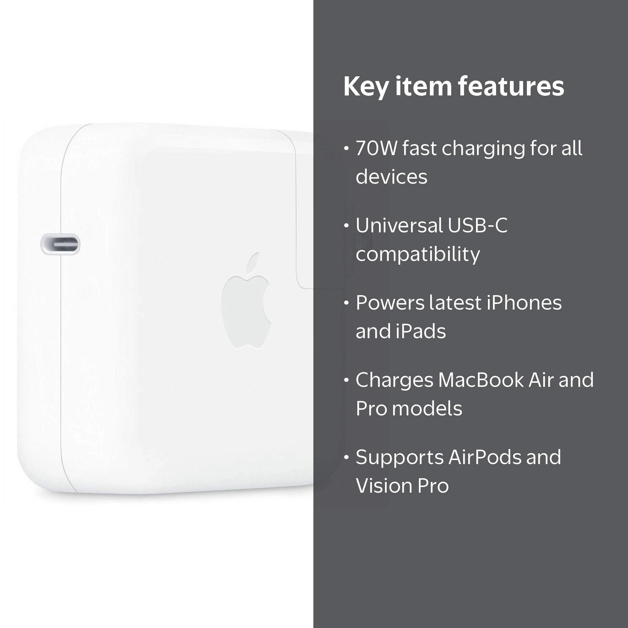 Apple PowerCD & Powered Sparkers Ⅱ セット Apple 70W USB-C Power Adapter for iPhone and iPad with Multiple