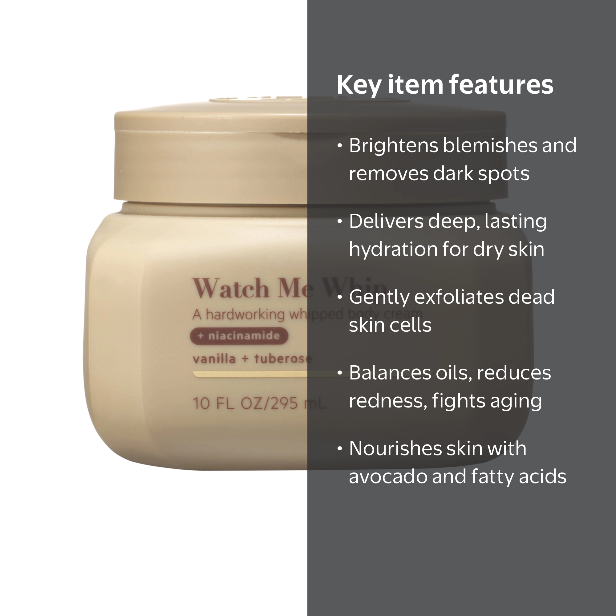 BODY by TPH Watch Me Whip Whipped Body Cream with Niacinamide