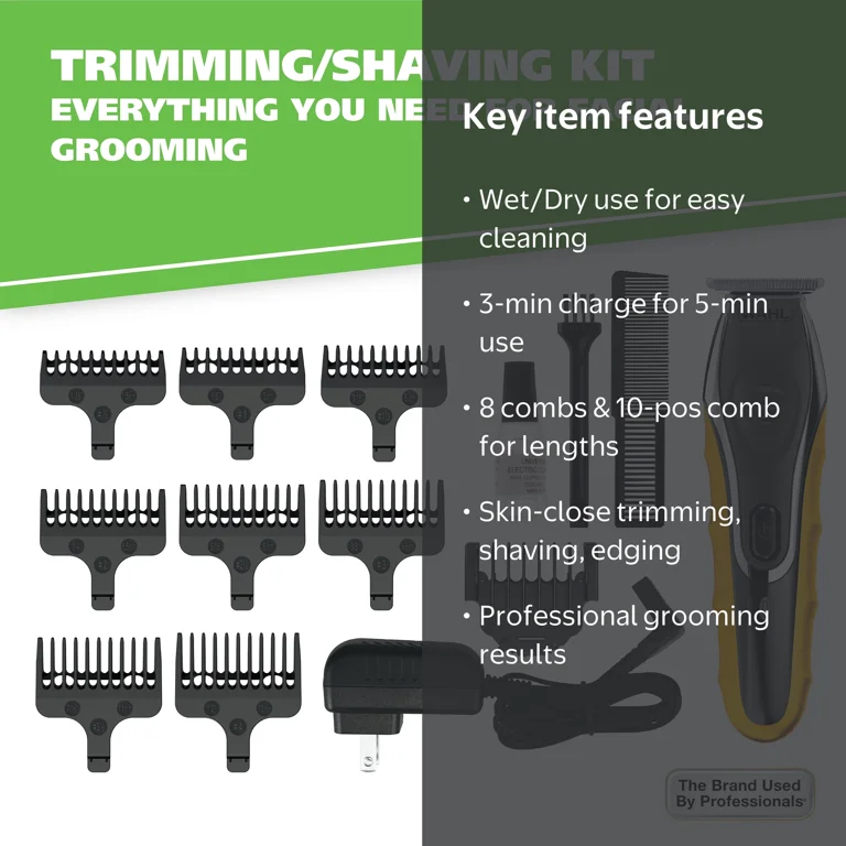 Free Shipping! Wahl Wet Dry Rechargeable Lithium Ion Trimmer for