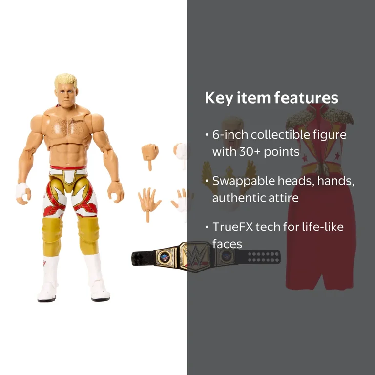 WWE, Ultimate Edition Cody Rhodes Action Figure, 6-inch