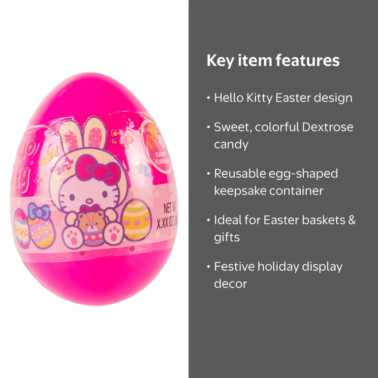 Galerie Hello Kitty Medium Easter Egg with Dextrose Candy and