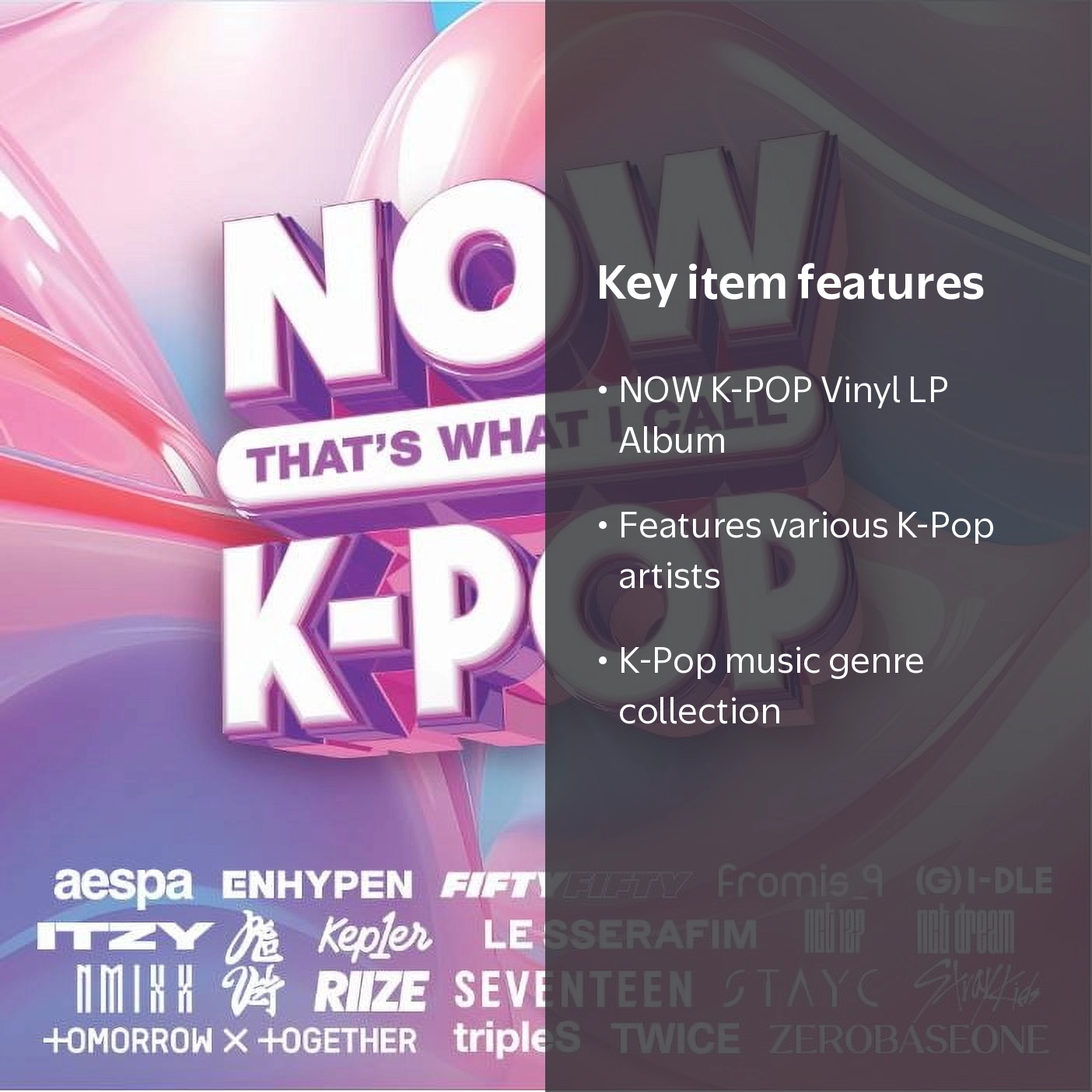 NOW K-POP, K-Pop Vinyl LP, Various Artists, Official Release