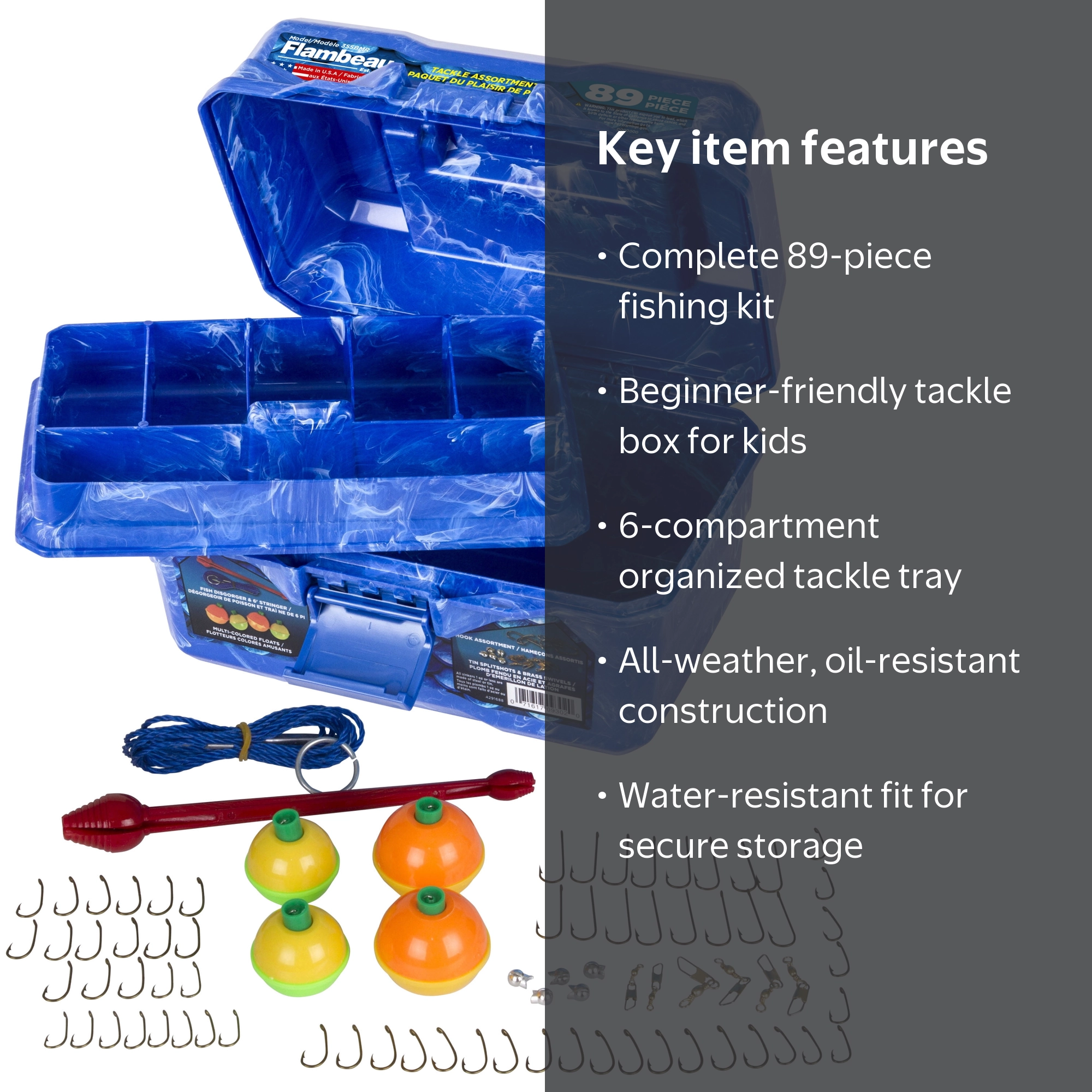 Flambeau Outdoors, 355BMR Big Mouth Tackle Box 89 Piece Tackle Box