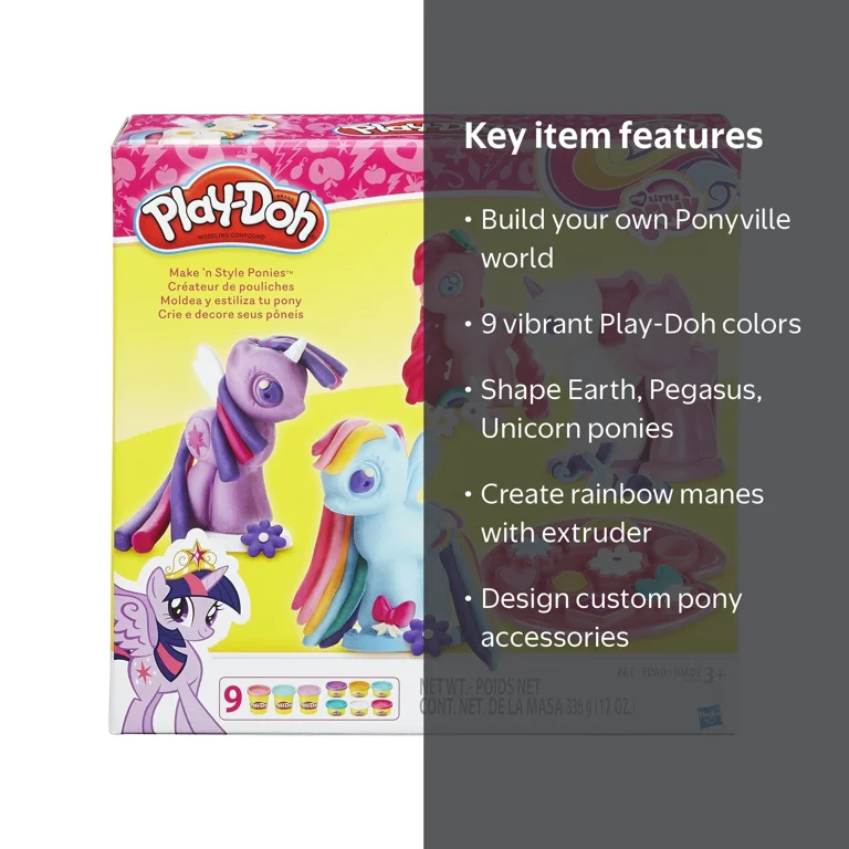 Play-Doh My Little Pony Make 'n Style Ponies Playset with Rainbow