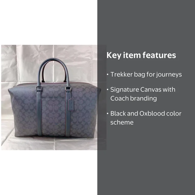 Coach F76811 Trekker Bag In Signature Canvas In Black/Black