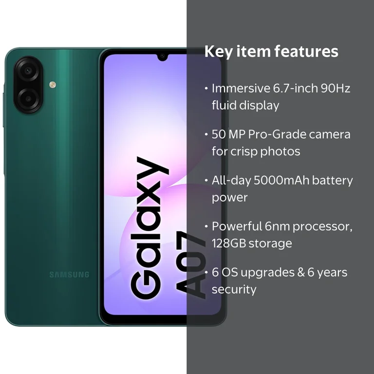 Samsung Galaxy A07 4G Ai Compatible only with T-Mobile Mint Tello