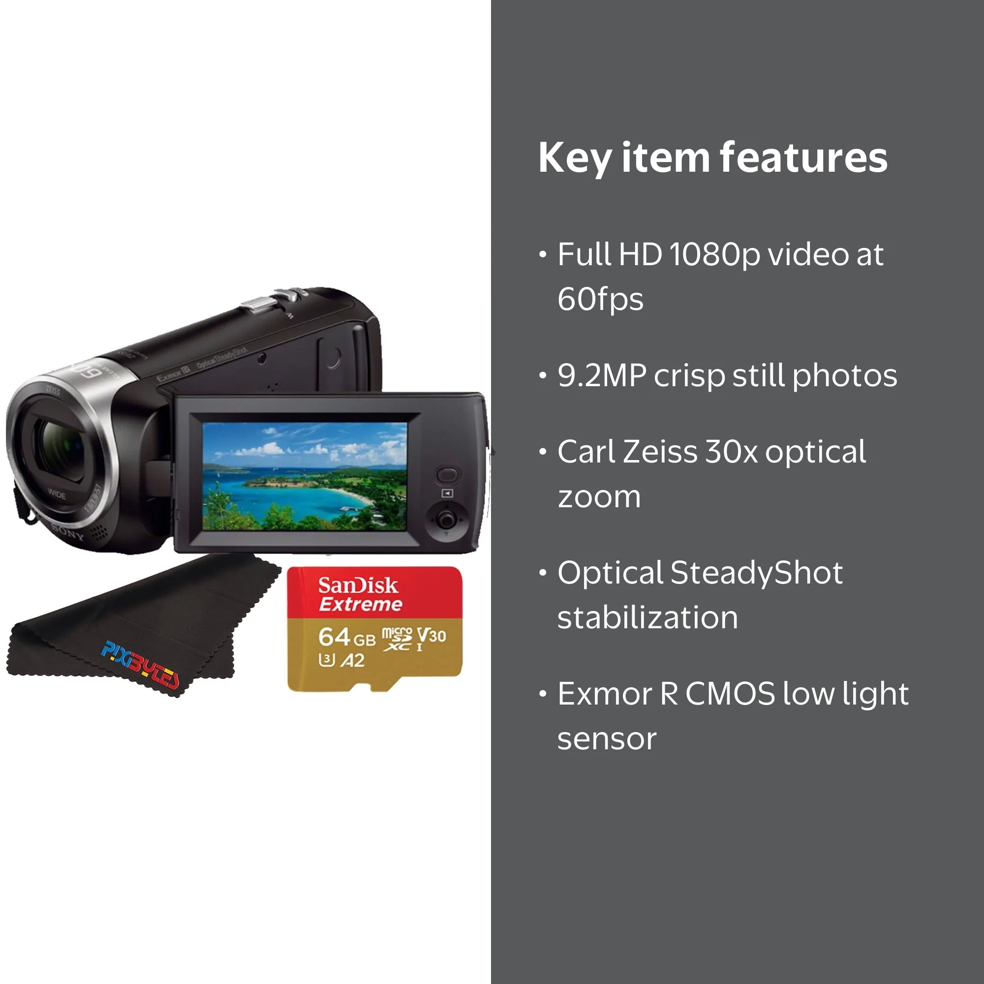 Sony HDR-CX405 HD Handycam, Digital Movie Recorder Camera with