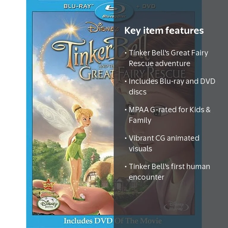 ディズニーDVD Disney, Tinker Bell and the Great Fairy Rescue, Blu-ray + DVD