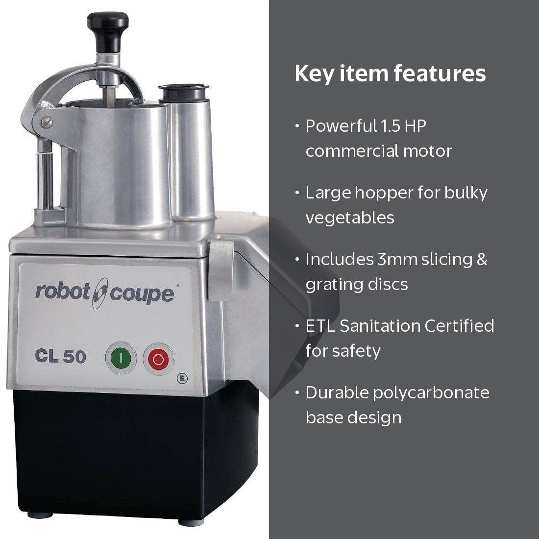Robot Coupe - CL50E - 1.5 HP Commercial Food Processor w
